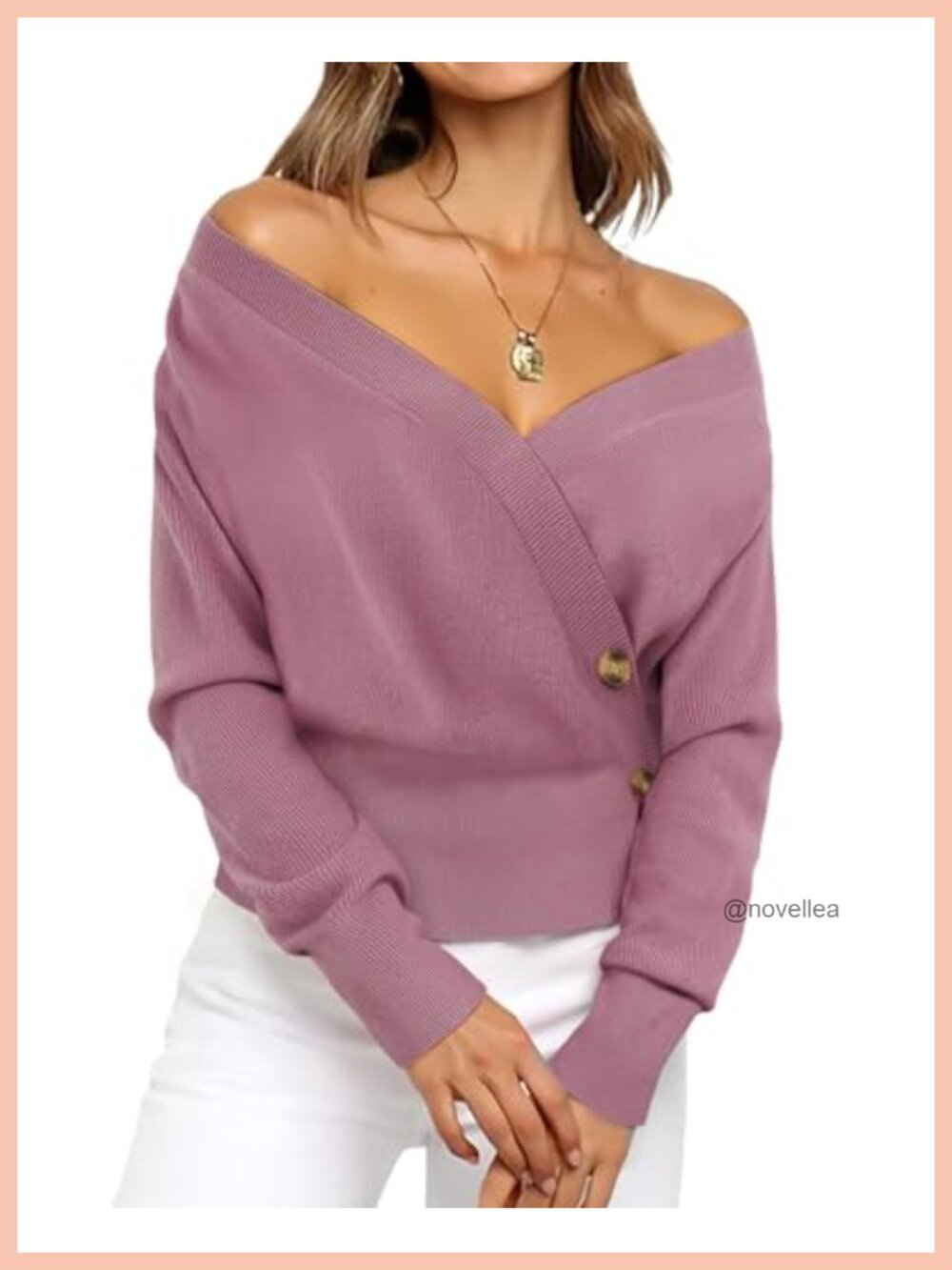 Womens V Neck Pullover Sweater Long Sleeve Knit Business Casual Knitwear